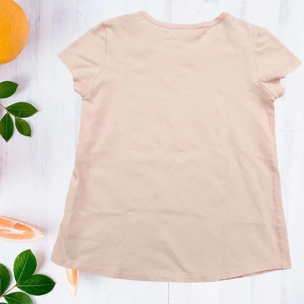 Lacoste T-Shirt Girls 6 Rose Crew Neck Short Sleeve 100% Cotton
